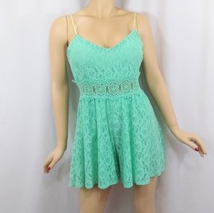 3/$15 Altar'd State mint lace romper